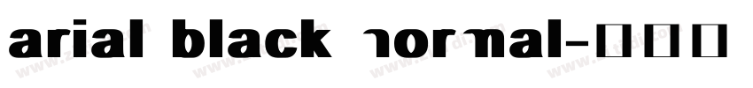 arial black normal字体转换
